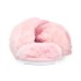  Women’s Faux-Fur Solid Crossband Slippers, Pink, Small (5-6)