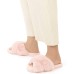 , Women’s Faux-Fur Solid Crossband Slippers,  L (9-10), M (7-8)