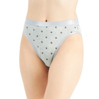 Jenni Women’s Hi-Cut Bikini Underwear, Gray, Large