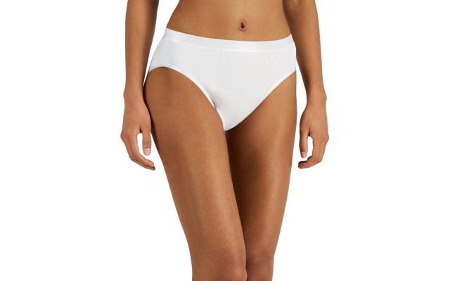  Women’s Hi-Cut Bikini Underwear, White, XXXL