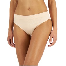 Jenni Women’s Hi-Cut Seamless Bikini Underwear, Beige, Large