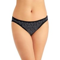 Jenni Women’s Lace Trim Bikini Underwear, Black Whimsydot, XX-Large