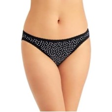 Jenni Women’s Lace Trim Bikini Underwear, Black Whimsydot, XX-Large