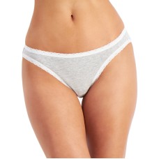 Jenni Women’s Lace Trim Bikini Underwear, Gray, XXXL