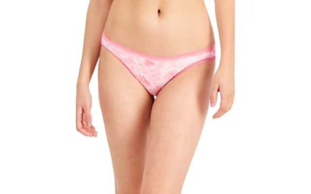 Women’s Lace Trim Bikini Underwear, Pink, XXXL