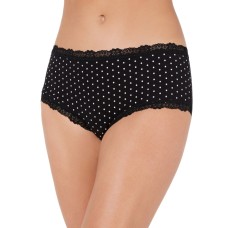 Jenni Women’s Lace Trim Hipster Underwear, Black, XL
