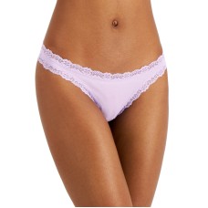 Jenni Women’s Lace-Trim Thong, Lilac, Small