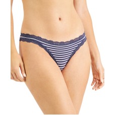 Jenni Women’s Lace-Trim Thong, Nairobi Stripe, XL