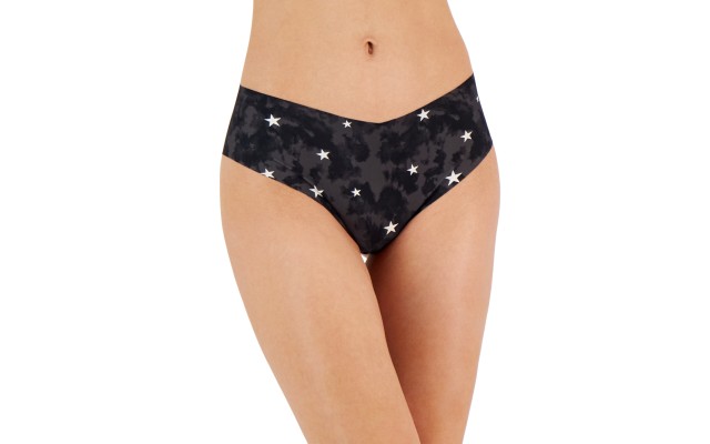  Women’s No-Show Bikini Underwear, Black, Medium