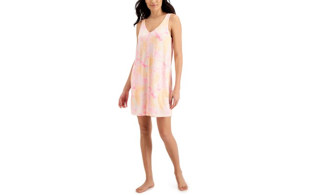  Women’s Printed Tank Chemise Nightgown, Tiedye L