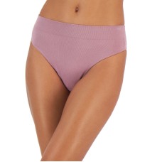 Jenni Women’s Seamless Ribbed Hi-Cut Thong, Antique Rose, Small