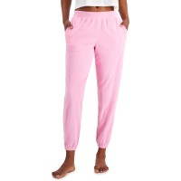 Jenni Women’s Smocked-Waist Terrycloth Jogger Pants, Pink, Small