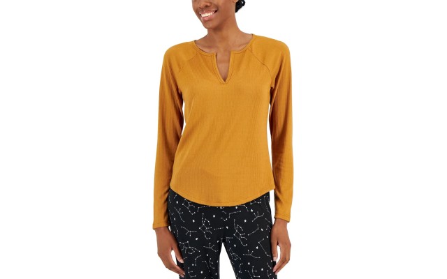  Women’s Split-Neck Pajama Top (Clay Ridge, Large)