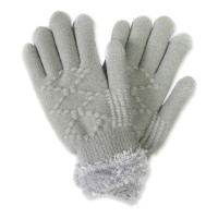 Jenni Women’s Stitch-Detail Touchscreen Gloves, Grey