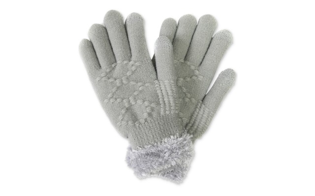 Jenni Women’s Stitch-Detail Touchscreen Gloves, Grey