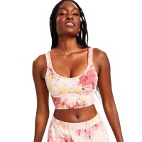 Jenni Womens Style Not Size Corset Bra Crop Top, Watercolor Blush, X-Small