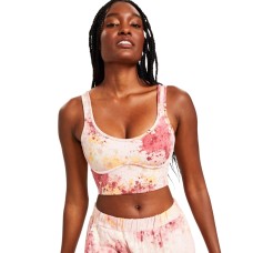 Jenni Womens Style Not Size Corset Bra Crop Top, Watercolor Blush, X-Small