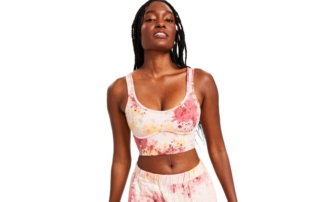  Womens Style Not Size Corset Bra Crop Top, Watercolor Blush, X-Small