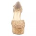  Marshela Ankle-Strap Platform Wedge Sandals, Beige, 10M