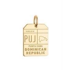 Jet Set Candy Puj Punta Cana Dr Luggage Tag Charm, Gold