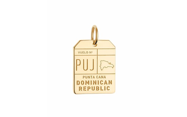  Puj Punta Cana Dr Luggage Tag Charm, Gold