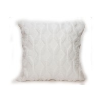 Jill Zarin Geo Diamond Decorative Pillow, 18″ x 18″, White