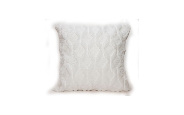  Geo Diamond Decorative Pillow, 18″ x 18″, White