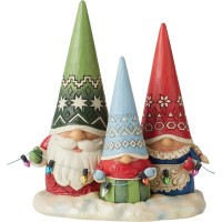 Jim Shore Christmas Gnome Family Figurine – 6.5 Inch, Multicolor