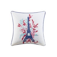 Jla Home Eiffel Tower 20 x 20 Inches Decorative Pillow,Eiffel Tower,20 X 20