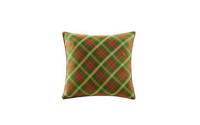  Holiday Plaid 2-Pack Decorative Pillow, 20″ x 20″, Green