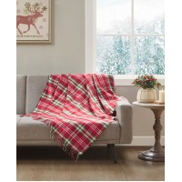 Jla Home Holiday Plaid Throw, 50 X 60