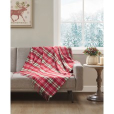 Jla Home Holiday Plaid Throw, 50 X 60