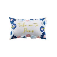 Jla Home Take Me to Paris Decorative Pillow,14 X 20, Navy
