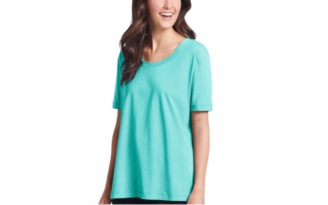  Everyday Essentials Cotton Short Sleeve Sleep T-Shirt, Light Blue, X-Large