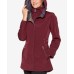 Jones New York Colorblocked Hooded A-line Rai Burgundy Large