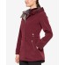 Jones New York Colorblocked Hooded A-line Rai Burgundy Large