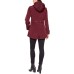 Jones New York Colorblocked Hooded A-line Rai Burgundy Large