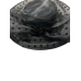  Dotted Organza Wide Brim Sheer Hat, Black