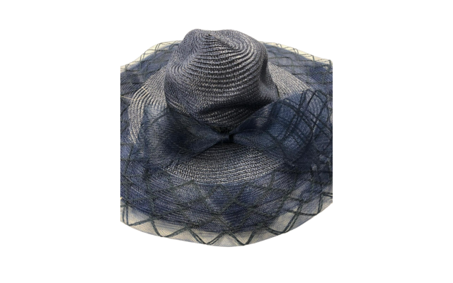 Josette Shiny Braid Floppy, Navy, One Size
