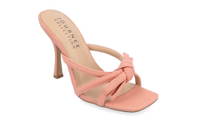  Womens Cilicia Slip On Multi Strap Open Toe Pumps, Rose, 7M