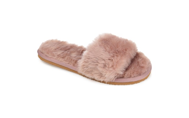  Womens Dawn Comfort Insole Slip On Slide Open Toe Slippers, Lavander, 11M