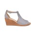  Womens Kedzie Tru Comfort Foam Peep Toe Wedge Sandals, Gray, 5.5M
