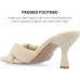  Womens Mannon Soft Terry Cloth Slip On Open Toe Pumps, Tan, 8