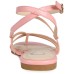  Womens Serissa Multi Strap Flat Sandals, Pink, 8.5