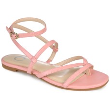 Journee Collection Womens Serissa Multi Strap Flat Sandals, Pink, 8.5