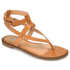 Journee Collection Womens Tangie Tru Comfort Foam Multi Strap Flat Sandals, Tan, 9.5