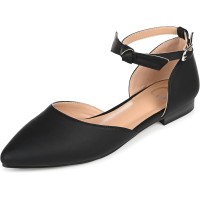 Journee Collection Womens Vielo Ballet Flat, Black, 6.5M