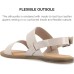 Journee Womens LaVine Multi Strap Flat Sandals, Black, 9.5