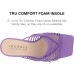 Journee Womens Saskia Tru Comfort Foam Mid Heel Open Toe Sandals, Purple, 5.5M