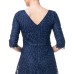  Womens Sophia Embroidered Midi Dress, Blue/10